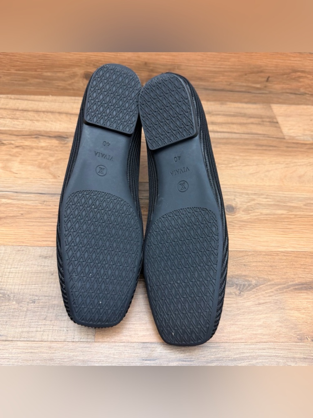 Vivaia Margot 2.0 Square Toe V-Cut Women's Size 9-9.5 (40 EU) Ballet Flats Black - Picture 7 of 8